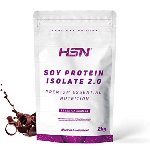HSN - Sojaprotein Isolat | Vegan Protein | Veganes Protein mit Stevia | Soy Protein Isolate | Glutenfrei, cholesterinfrei, GVO-frei, zuckerfrei, laktosefrei | Geschmacksrichtung: Schokolade, 2Kg