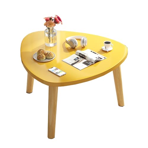 GJ Piaochuangkleiner Tisch, Beistelltisch dreieckig und Couchtisch, kleines Schlafzimmer/Haushaltswohnzimmer, Tatami-Teetisch/niedriger Tisch aus massivem Holz (Color : A, Size : 40x40x30cm)