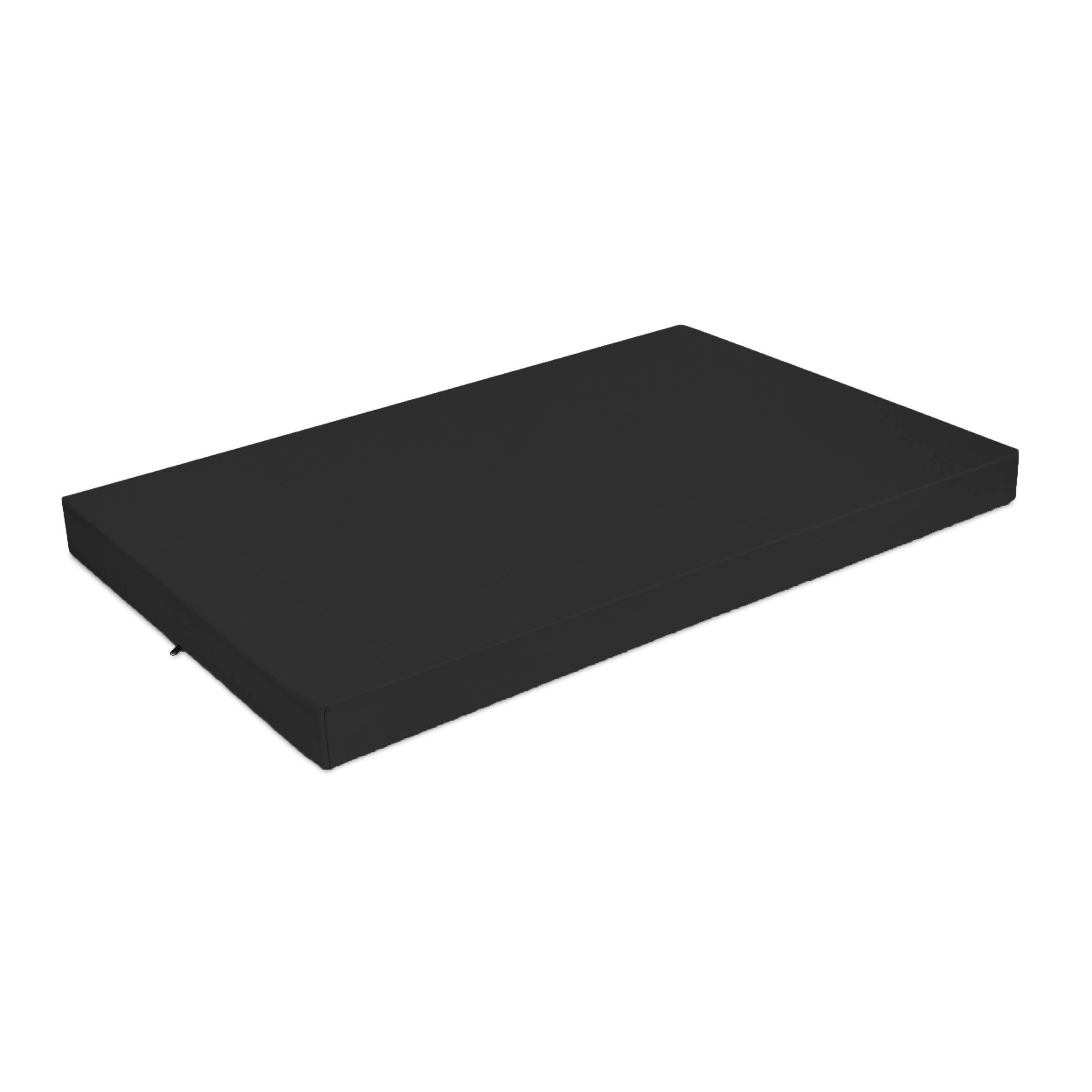 SuperKissen24. Palettenkissen Palettenauflagen Sitzkissen - 120x80 cm - Outdoor und Indoor - schwarz