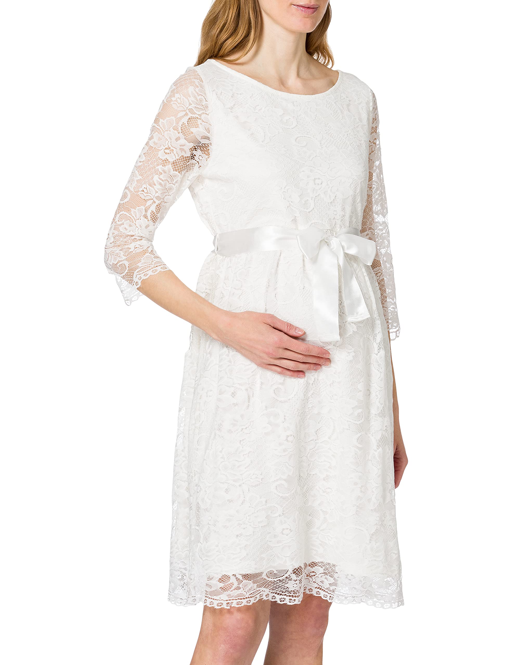 ESPRIT Maternity Damen Dress 3/4 sl Kleid, Off white-110, 38