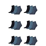 PUMA 18 Paar Unisex Quarter Socken Sneaker Gr. 35-49 für Damen Herren Füßlinge, Socken & Strümpfe:47-49, Farbe:460 denim blue