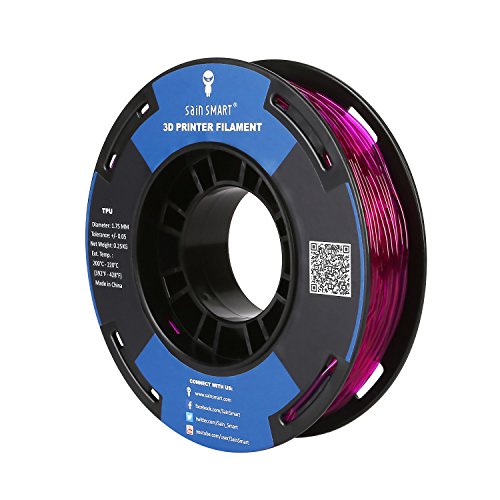 SainSmart flexibles TPU 3D-Druck-Filament, 1,75 mm, 250 g, Maßgenauigkeit +/- 0,05 mm, Lila