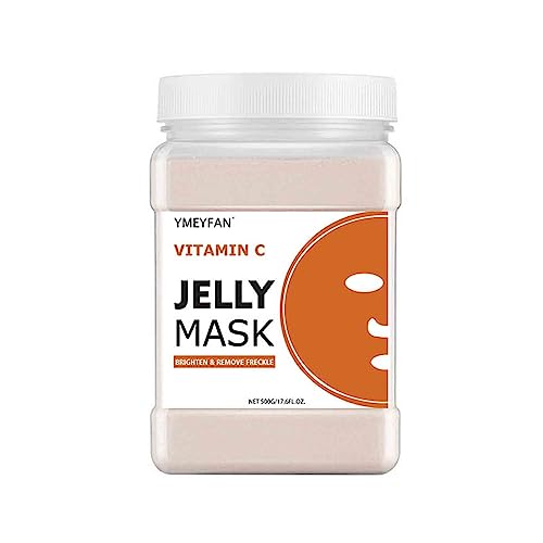 Jelly Mask Powder, Natürliche Feuchtigkeitsspendend Gelee-Gesichtsmaske, Aufhellung Tonmaske, Peel-Off-Gelmaske, Tiefenreinigung Gelee-Maskenpulver (VC)
