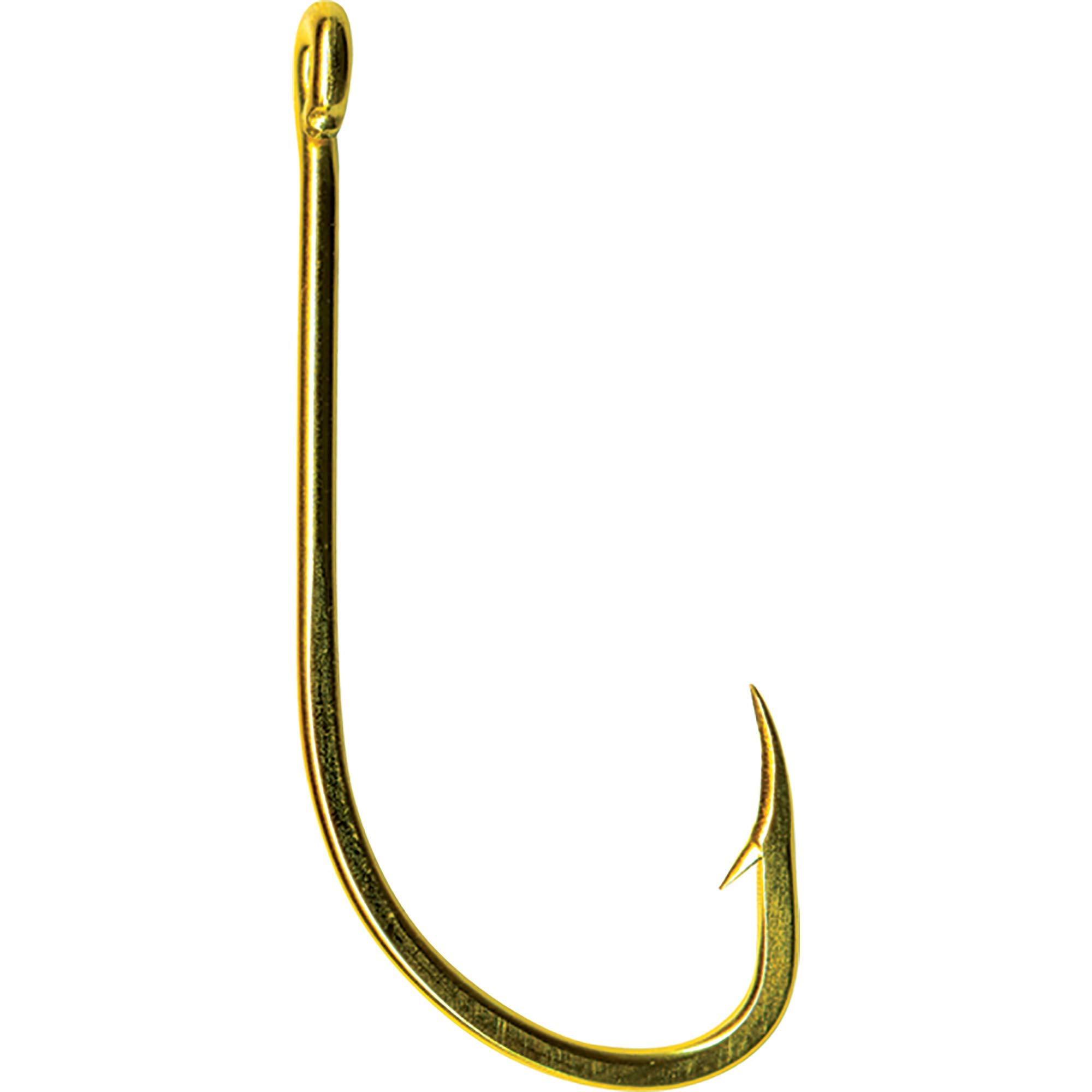 Mustad Classic Spezial-Schnabelhaken mit langem Schaft und umgekehrter Spitze (100 Stück), Gold, Size 2