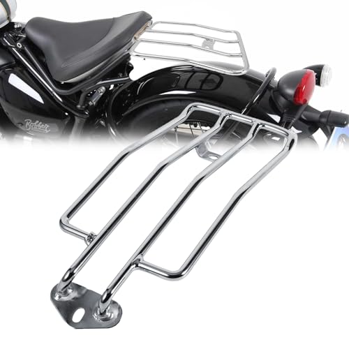 Ladieshow Motorrad Gepäckträger hinten Gepäckträger Metall Motorrad Heckträger Sitzhalterung für Sportster XL883/1200(Silber)