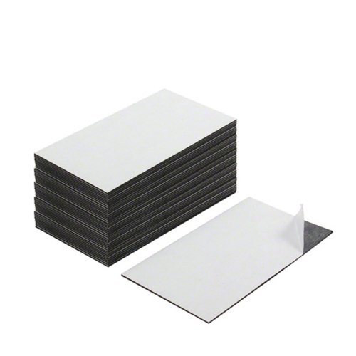 First4magnets MFL8951(GWD) Flexible magnetische Etiketten mit glänzend weiß trocken wischen Oberfläche (89 x 51 x 0,76 mm) (Packung mit 100), silver, 25 x 10 x 3 cm
