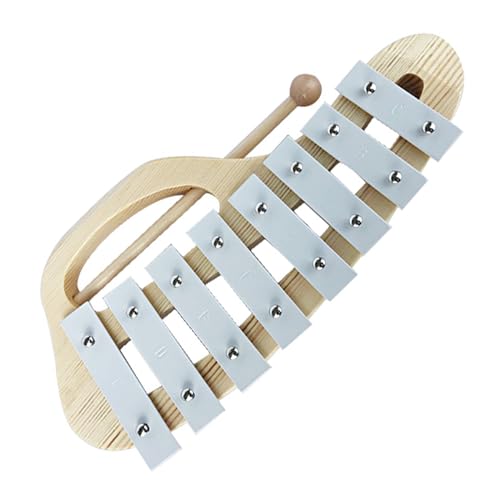 Tragbares, weißes 8-Noten-Resonanzbrett, spezielles handgeklopftes Glockenspiel-Schlaginstrument Glockenspiel Set