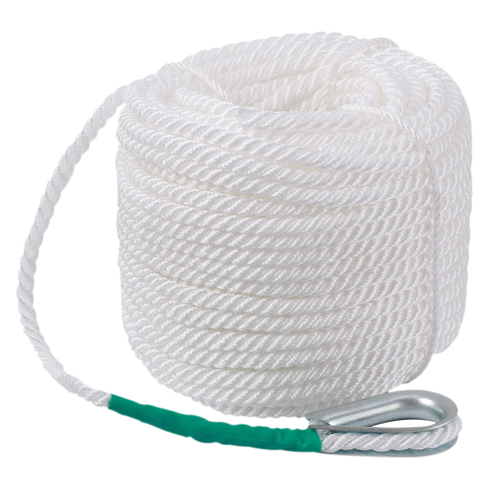 CarBole Tauwerk für Boote,Bootsseil,Nylon Seil,1/2" x100' (12mm*30m),Festmacherleine,Camp Seil,Weit verbreitet im Camping und Bootfahren im Freien