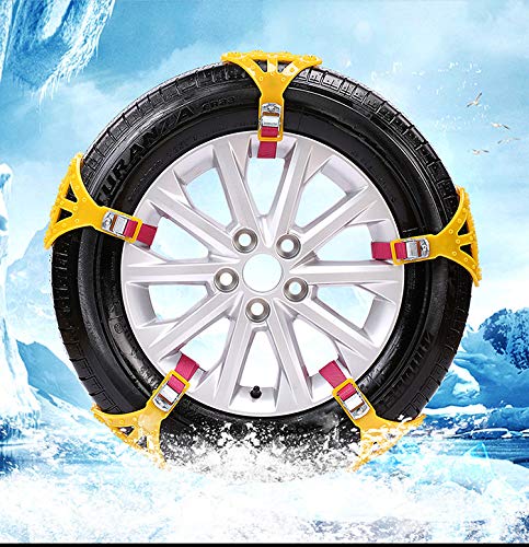 MASO 8 Stücke Schneeketten Einfach zu montieren Anti-Rutsch Reifen Schneeketten Universal für Pkw-Reifenbreite 165-285mm