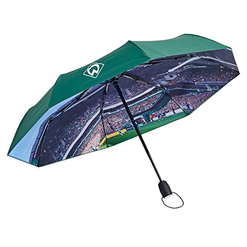 SV Werder Bremen Taschenschirm - Raute - grün Regenschirm Knirps - plus Lesezeichen I love Bremen