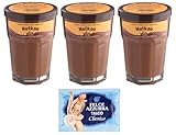 3er-Pack Nutkao Crema Cacao con Nocciole,Streichfähige Creme Kakao mit Haselnüssen,Italienische Creme, 330g-Glas + 1er-Pack Kostenlos Felce Azzurra Talkumpuder, 100g-Beutel