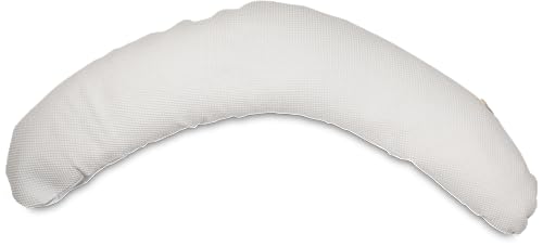 ULLENBOOM Stillkissen 190 cm - 100% Oeko-TEX Materialien, Ideal als Schwangerschaftskissen & Seitenschläferkissen - Stillkissenbezug 100% Baumwolle, Füllung: Mikroperlen, Grau