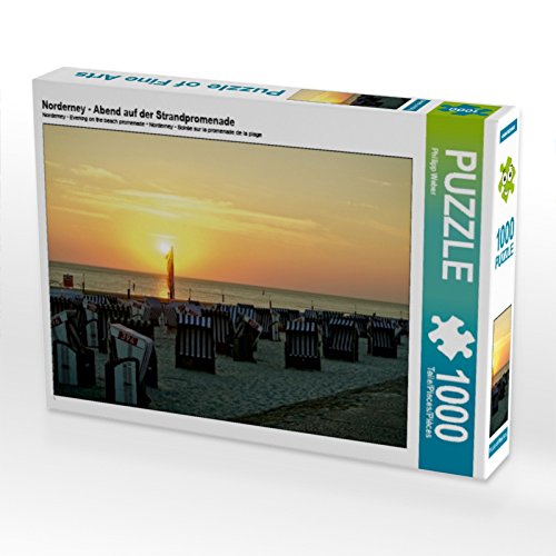 CALVENDO Puzzle Norderney - Abend auf der Strandpromenade 1000 Teile Lege-Größe 64 x 48 cm Foto-Puzzle Bild von Philipp Weber