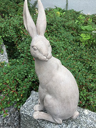 Dekofigur Figur Dekoration Hase Kaninchen Polyresin Shabby Antik Stil H 30,5 cm