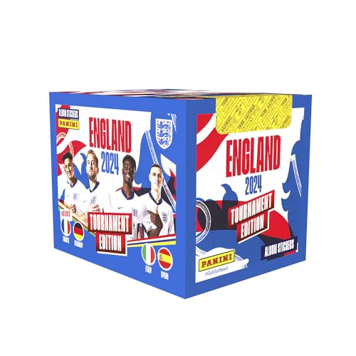 England 2024 Tournament Edition, offizielle Aufkleber-Kollektion, 50 Packungen