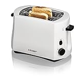 Cloer 331 Cool-Wall-Toaster, 825 W, für 2 Toastscheiben, integrierter Brötchenaufsatz, Krümelschublade, Nachhebevorrichtung