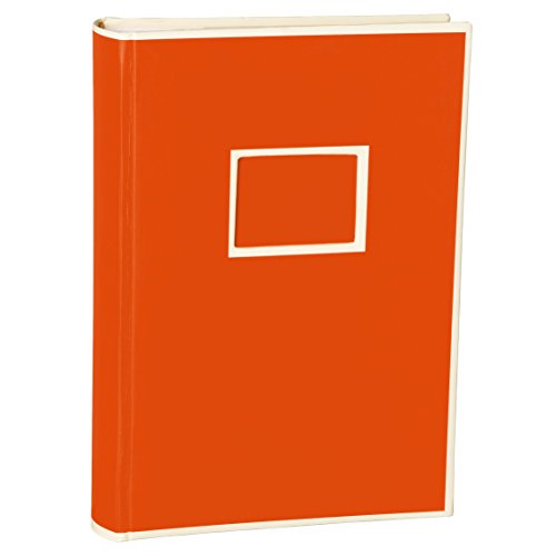 Semikolon 351127 300 Pockets Album – 22,5 x 32,8 cm – 100 Seiten cremefarben, für 300x 10x15 Fotos – orange orange