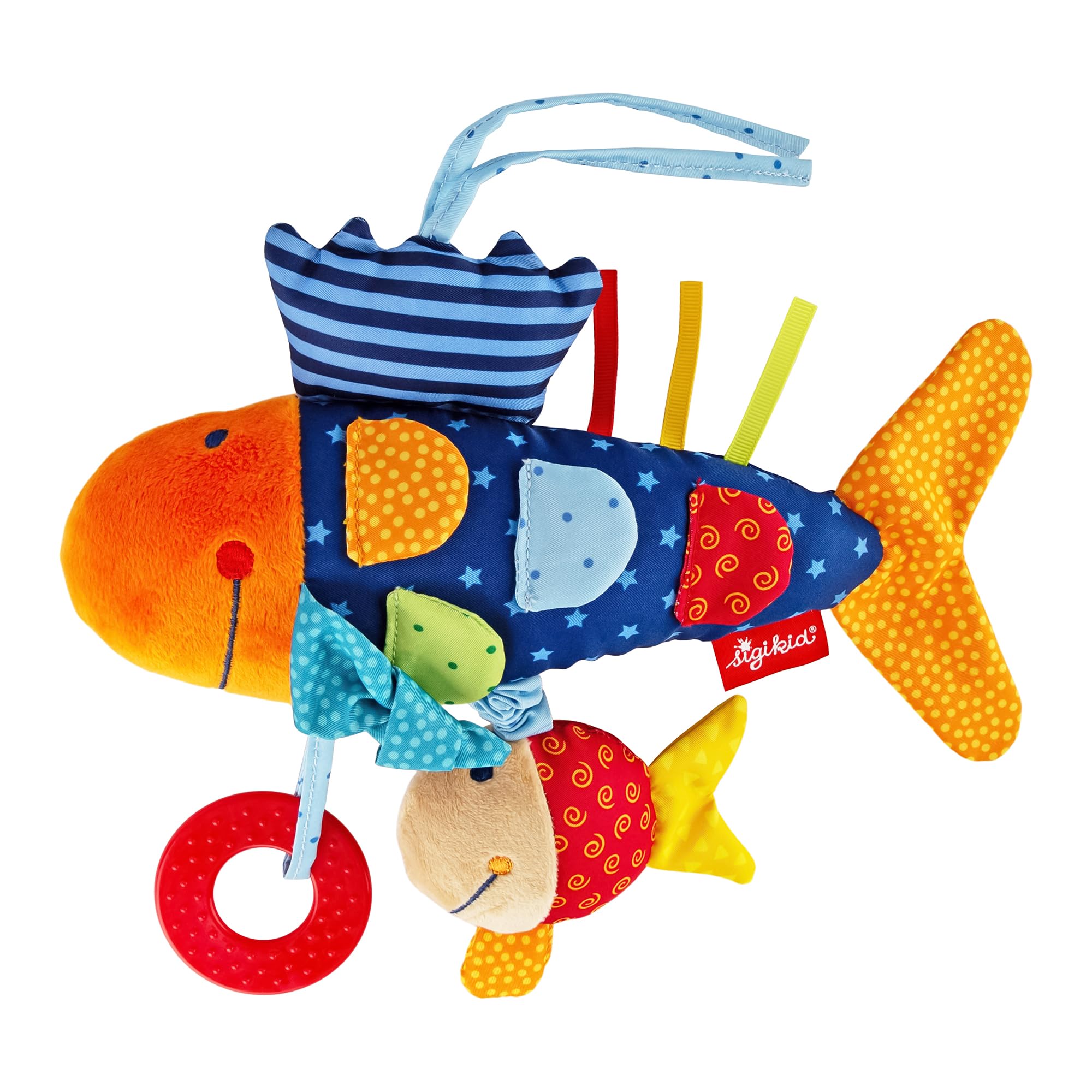 SIGIKID 40104 Aktiv-Fisch Baby Activity PlayQ Mädchen und Jungen Babyspielzeug empfohlen ab 3 Monaten mehrfarbig