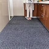 Läufer Teppich Küchenteppich, Rutschfester Teppich, Grau, Kurzfloriger Teppichläufer Mit PVC-Rückseite, Hotelflur-Läufer, 0,6–1,4 M Breit Und 1–10 M Lang, Leicht Zu Reinigen (Size : 140x300cm)