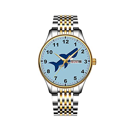 Uhren Herrenmode Japanische Quarz Datum Edelstahl Armband Gold Uhr Cool, lustig, Funky und niedlich Uhren (68bb)