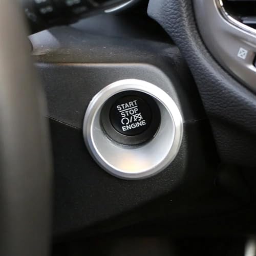 Auto Knopf Aufkleber Kompatibel Mit Jeep Für Compass 2017 2018 2019 2020 Auto-Innenraum-Zündschlüsselschalter Startknopf-Abdeckungsring-Dekorationsaufkleber (Color : 4)