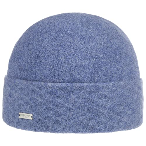 Seeberger Walkmütze mit Umschlag Umschlagmütze Wollmütze Damenmütze Wintermütze (One Size - blau)