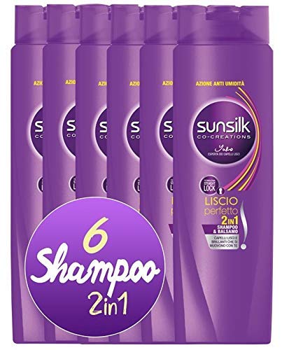 Sunsilk Shampoo & Conditioner 2 in1 Glatt perfekt 6 x 250ml