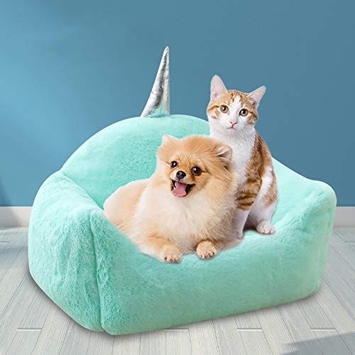 GGoty Hundebett / Katzenbett, Plüsch-Kunstfell, weiches Polypropylen-Baumwolle, geeignet für kleine und mittelgroße Hunde oder Katzen