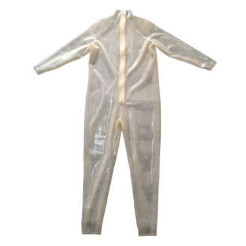 Larex Catsuit Naturlatex Bodysuit Bodysuit Strumpfhose Transparente Farbe Männer und Frauen Custom (Transparente Farbe)