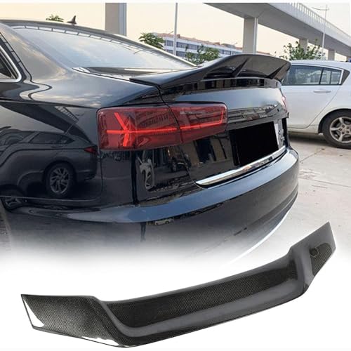 Kohlenstofffaser Auto Spoiler Heckspoiler, für Audi A6 C7 A6 Quattro S6 Sedan 2012-2018 Auto Kofferraum Spoiler Heckflügel Spoiler Kofferraum Kofferraum Flügel