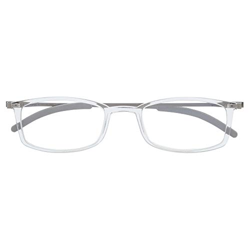 DIDINSKY Ultradünne Verschreibungspflichtige Lesebrille für Männer und Frauen. Sehr Leichte Presbyopie-Brille mit Blaulicht-Schutzgläsern. Ash +2.5 - MACBA SQUARE
