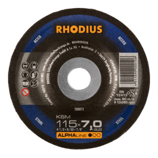 Rhodius Schruppscheibe KSM D.115x7,0mm gekr. 22,23mm