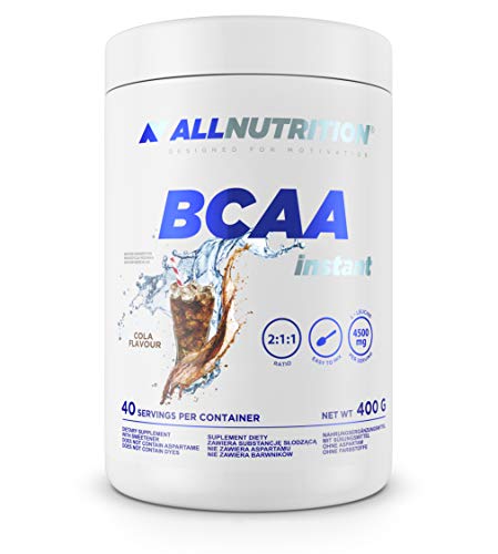 ALLNUTRITION BCAA Max Support Powder mit hochdosiertem Aminosäurekomplex - Glutamin Leucin Valin Isoleucin Taurin Leicht Löslich und Ergiebig - Cola