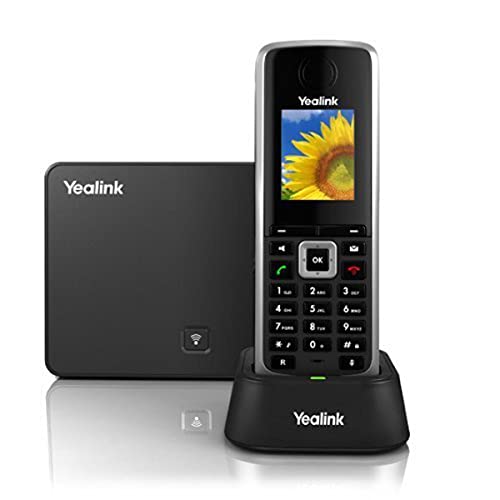 Yealink W52P Schnurloses VoIP-Telefon, Ladegerät und Basisstation | für die Verwendung mit Hosted VoIP-Anbieter | Zertifizierte Erneute