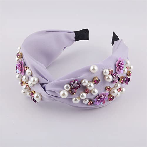Handgemachte Barock Lila Kristall Gepolsterte Stirnbänder Strass Haarbänder Für Frauen Hochzeit Haarschmuck 16