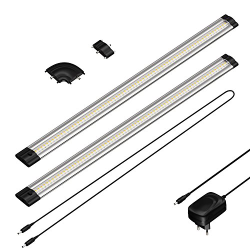 Parlat LED Unterbau-Leuchte SIRIS, flach, je 50cm, 100cm Kabel, 500lm, weiß, 2er Set