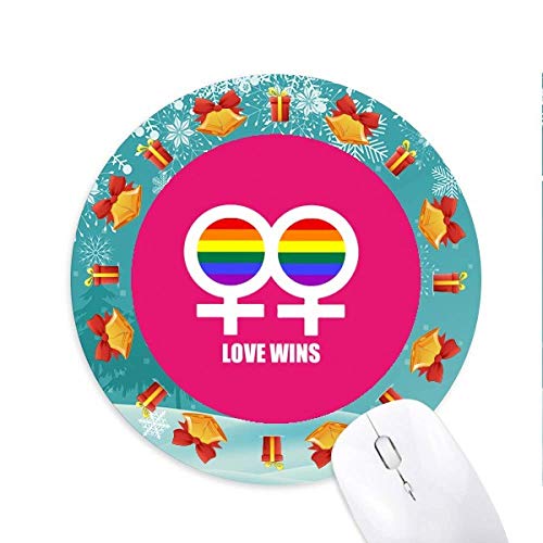 Love All Along Wins Mousepad Round Rubber Mouse Pad Weihnachtsgeschenk