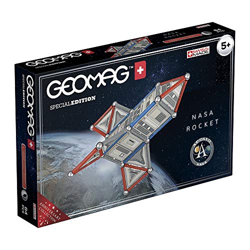 Geomag 810 Special Edition Razzo NASA, Multicolor(Schwarz/Grau/Rot), 84 Stück