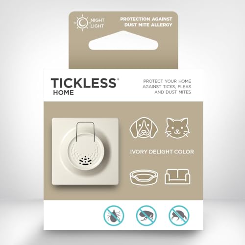 Tickless Home Ultraschall Plug-in Zecken Floh- und Milbenabwehr für Home Ivory Delight