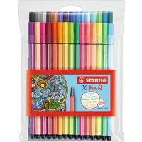 Stabilo® Fasermaler Pen 68 - Kunststoffetui, 30 Farben; Packungsinhalt: 30 Farben