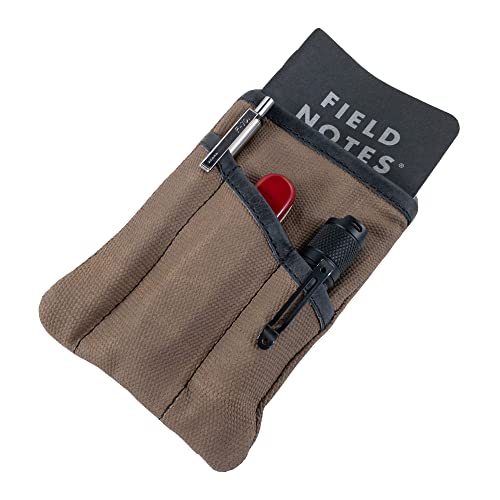 Hide & Drink, Multi-Tool Pocket Pouch, Compact Multipurpose EDC-Zippered Bag, Mini Camping Tool Case, Waxed Canvas, Knife Holster, Handmade Slim Organizer, Fatigue Charcoal