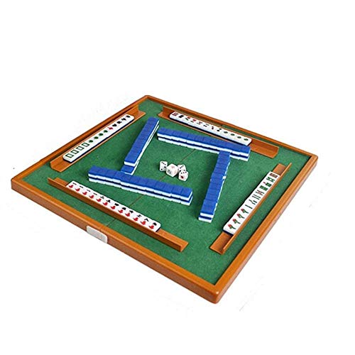 GagalU Mahjong Tragbares Mini-Mahjong mit faltbarem Gaming-chinesischem Mahjong-Tischspiel Mah Jong