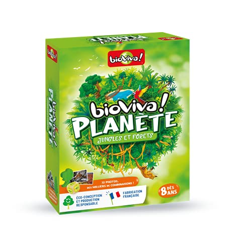 Bioviva 201001 Planète Familien-Kartenspiel ab 8 Jahren, Planet – Dschungel und Fôrets