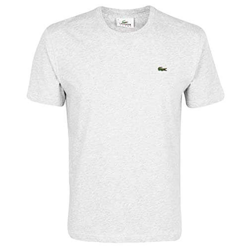Lacoste Herren T-Shirt TH2038-00 Einfarbig, Grau (SILVER CHINE CCA), Gr. 2 (Herstellergröße: XS)