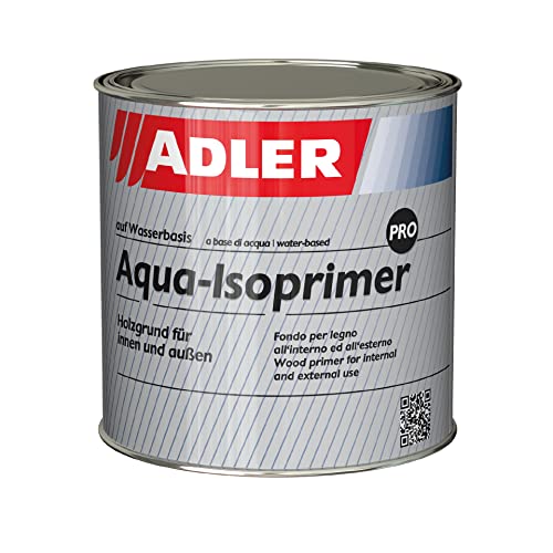 ADLER Aqua-Isoprimer PRO 750ml, Grundierung und Isolierlack für Holz, weiß, für innen und außen
