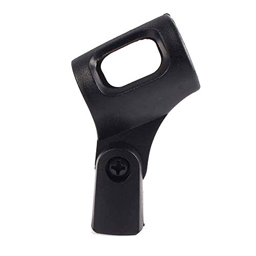 10 Stück Clip für Mikrofon mit Schraubbefestigung für Mikrofonständer schwarz aus ABS-Kunststoff
