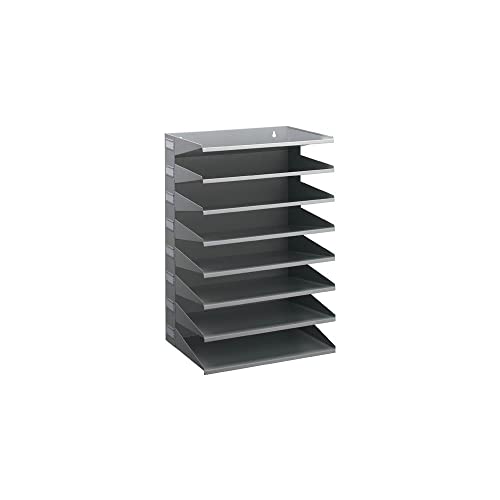 Durable 336110 Sortierreck (mit 8 Ablagefächern, für Tisch oder Wand) grau