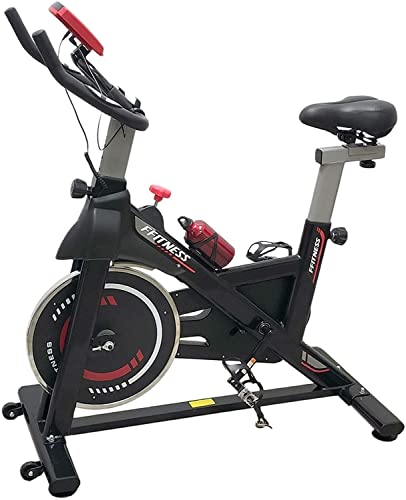 FFitness Indoor Spinning Bike Cycling Fahrrad für Training zu Hause mit Smartphone-Halterung, Cardio und Schwungrad 6 kg, Schwarz