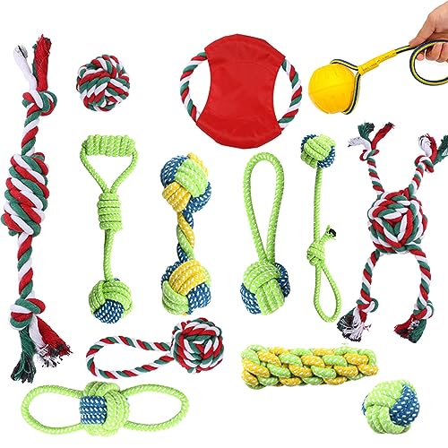 Gissroys Kauspielzeug für Welpen, Kauspielzeug für Welpen, super kostengünstig, langlebig, Seilspielzeug, 13 Stück
