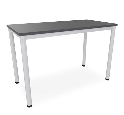 Schreibtisch in verschiedenen Größen und Farben graues Metallgestell Konferenztisch Besprechungstisch Arbeitstisch Universaltisch Bürotisch Verkaufstisch (B: 120 cm x T: 60 cm, Anthrazit)